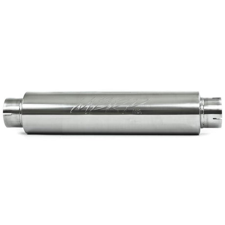 Universal Quiet Tone Muffler 4" Inlet Outlet 24" Body 6" Dia 30" Overall T304 - View 3 | Dirty Garage