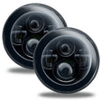 Universal 7" High Powered LED Headlights Black Bezel No Halo | Dirty Garage