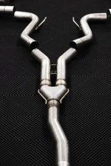 2018-2022 Mustang 2.3L Ecoboost 3" Cat Back Exhaust Quad Carbon Fiber SS Tips T304 - View 5 | Dirty Garage