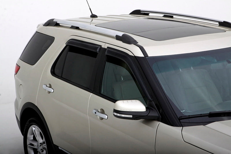 2011-2018 Explorer Ventvisor Outside Mount Window Deflectors Smoke 4-Piece - View 3 | Dirty Garage