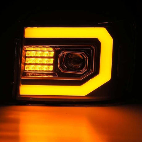 2007-2013 GM HD Pro-Series Projector Black Headlights Active Light Sequential Signal - View 4 | Dirty Garage