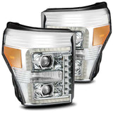 2011-2016 Super Duty Luxx-Series LED Projector Chrome Headlights | Dirty Garage