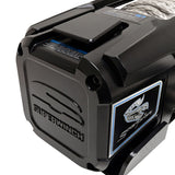Superwinch 10000 LBS 12V DC 3/8in x 54ft Synthetic Rope Scorpion 10000SR Winch - Black Powdercoat - View 3 | Dirty Garage