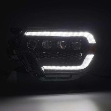 2012-2015 Tacoma Nova-Series LED Projector Black Headlights Active Light Sequential Signal DRL - View 2 | Dirty Garage