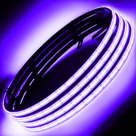 Universal LED Illuminated Wheel Rings 16.5" PLASMA ColorSHIFT w/ BC2 Bluetooth Controller - View 5 | Dirty Garage