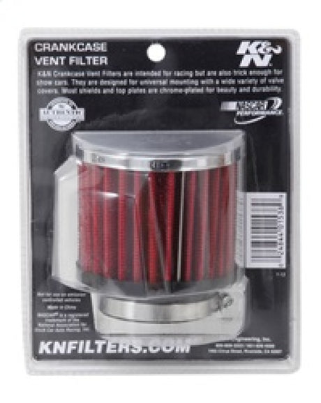 Universal 1.75in Flange ID x 3in OD x 2.5in H Chrome Finish Rubber Base Crankcase Vent Filter - View 12 | Dirty Garage