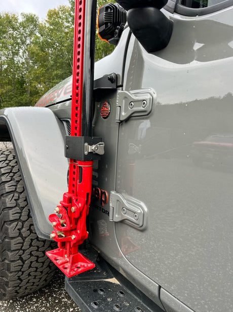 Go Rhino 18-24 Jeep Wrangler JL/JLU/JT Front Fender Jack Mount for Hi-Lift Jack - Tex. Blk - View 13 | Dirty Garage