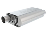 Borla CrateMuffler SBC 283 / 327 / 350 2.5 inch Offset/Center 14in x 4.35in x 9in Oval Muffler - View 3 | Dirty Garage