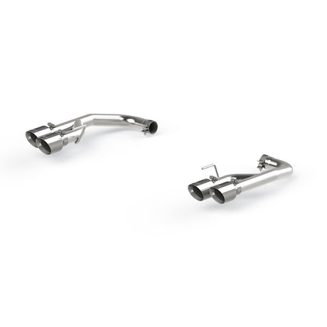 2018-2020 Mustang GT 2.5" T304 Dual Axle Back Exhaust System 4" Dual Wall Tips - View 2 | Dirty Garage