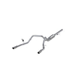 2014-2024 GM 1500 Silverado Sierra Dual Split Rear 3" Cat Back Exhaust - View 2 | Dirty Garage