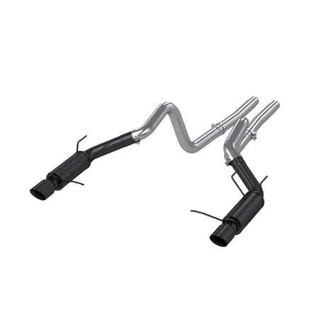 2011-2014 Mustang GT 5.0L 3" Cat Back Black Dual Split Rear Race Version 4" Tips - View 3 | Dirty Garage