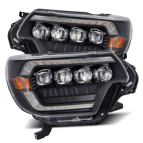 2012-2015 Tacoma Nova-Series LED Projector Black Headlights Active Light Sequential Signal DRL - View 3 | Dirty Garage