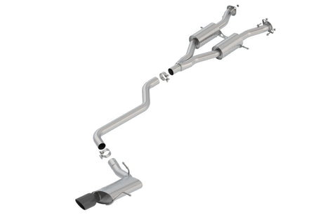 Borla 14-18 Jeep Grand Cherokee 3.6L V6 AWD AT 4DR 2.50in S-TYPE Cat-Back Exhaust Black Chrome Tip | Dirty Garage