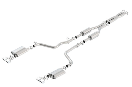 Borla 09-14 Dodge Challenger R/T 5.7L RWD 2Dr. Dual Rctgl. Angle S-Type CB Exhaust - Rear Split Exit - View 2 | Dirty Garage