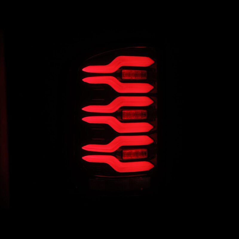 2014-2018 GM 1500 2500HD 3500HD Luxx-Series LED Tail Lights Black Red Active Light Sequential Signal - View 4 | Dirty Garage