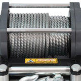 Universal Terra 4500 12V DC Winch w/ Gray Textured Steel Wire Rope - View 3 | Dirty Garage