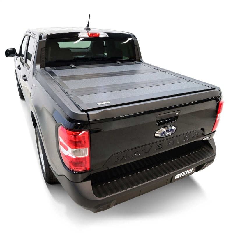 Westin 22-26 Ford Maverick 4WD 4ft. 6in. Bed Hard Tri-Fold Tonneau Cover - Black - View 5 | Dirty Garage