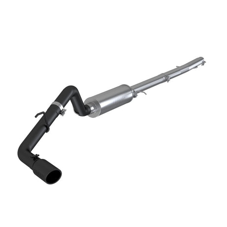 2019 Ranger Ecoboost 2.3L 4" OD Tip Single Side Exit 3" Black Coated Cat Back - View 2 | Dirty Garage