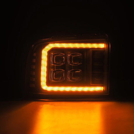2005-2007 Super Duty Nova-Series LED Projector Headlight Black Sequential Signal Smooth Body DRL - View 4 | Dirty Garage