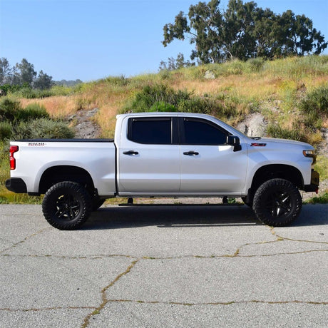 2019-2026 GM 1500/HD CC Pro-E Series Black Powered Running Boards - View 5 | Dirty Garage