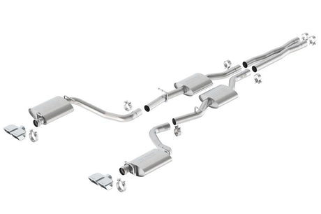 Borla 15-16 Dodge Challenger R/T 5.7L Dual Rectangle Angle Cut Dual Split Rear Exit S-Type Exhaust - View 4 | Dirty Garage