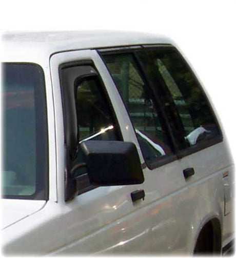 1980-1996 Bronco Standard Cab Ventvisor Smoke 2-Piece In-Channel Window Deflectors - View 4 | Dirty Garage