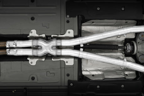 2015-2023 Challenger 5.7-6.4L Race Series Cat-Back Quad Tip T304 Exhaust - View 3 | Dirty Garage