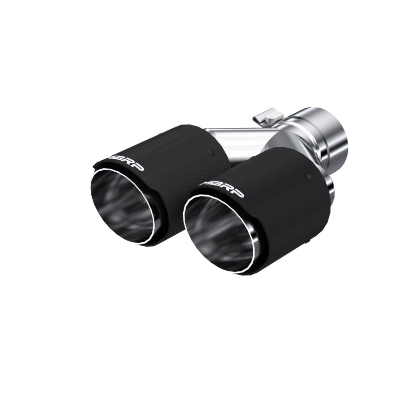 Universal Carbon Fiber Dual Tip 3.5" OD 2.5" Inlet | Dirty Garage