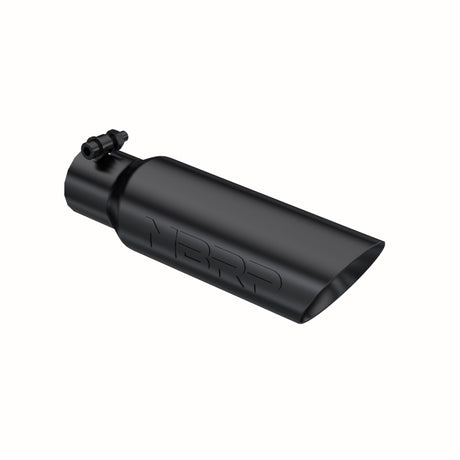 Universal 3.5" O.D Dual Wall Angled 2.5 Inlet 12" Length Tip Black Finish - View 2 | Dirty Garage