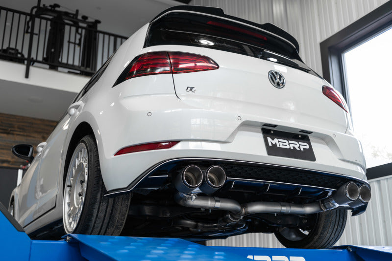 2015-2019 VW Golf R 3" T304 Cat Back Exhaust Carbon Fiber Tips - View 10 | Dirty Garage