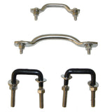 Rugged Ridge 55-95 Jeep CJ / Jeep Wrangler Stainless Steel Windshield Tie Down Kit - View 4 | Dirty Garage
