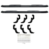 Westin 2019 Chevrolet Silverado/Sierra 1500 Crew Cab Non LD PRO TRAXX 5 Oval Nerf Step Bars - Black - View 10 | Dirty Garage