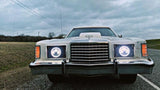 Universal 7" High Powered LED Headlights Black Bezel White - View 7 | Dirty Garage