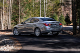 2016-2022 Infiniti Q50 3.0L 3" Cat-Back Dual Split Rear Street Version T304 - View 4 | Dirty Garage
