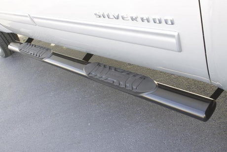 2007-2017 GM 1500 Crew Cab 5" Oval Straight SS Nerf Bars - Polished - View 2 | Dirty Garage