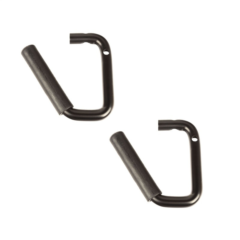 Rugged Ridge Steel Grab Handles Front Pair Black 07-18 Jeep Wrangler JK/JKU - View 2 | Dirty Garage