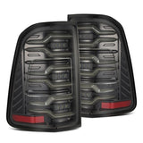 2019-2021 Ram 1500 Luxx-Series LED Tail Lights Alpha Black w Active Light Sequential Signal - View 2 | Dirty Garage