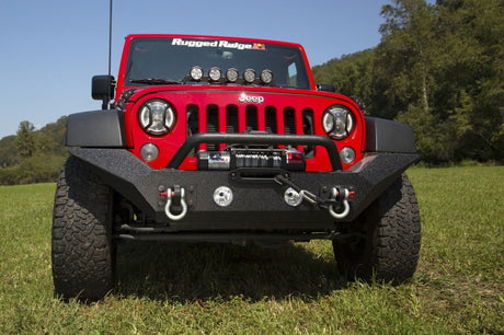 Rugged Ridge Spartan Front Bumper HCE W/Overrider 07-18 Jeep Wrangler JK - View 6 | Dirty Garage