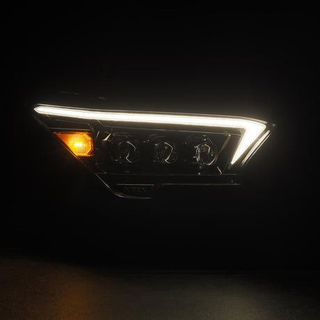 2024-2025 Tacoma Nova-Series LED Projector Alpha Black Headlights Active Light Sequential Signal DRL - View 5 | Dirty Garage