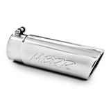 Universal 4" OD Angled Rolled End Tip 3 Inlet 10" Length - View 3 | Dirty Garage