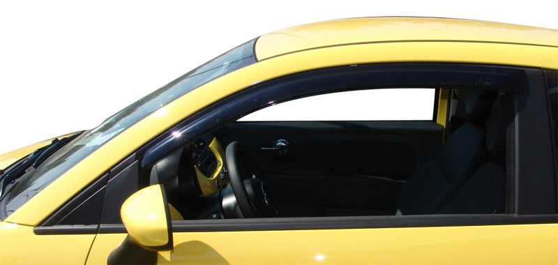 2011-2017 Fiat 500 Ventvisor Outside Mount Window Deflectors Smoke 2-Piece - View 2 | Dirty Garage