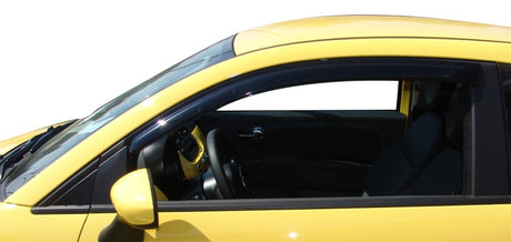 2011-2017 Fiat 500 Ventvisor Outside Mount Window Deflectors Smoke 2-Piece - View 2 | Dirty Garage