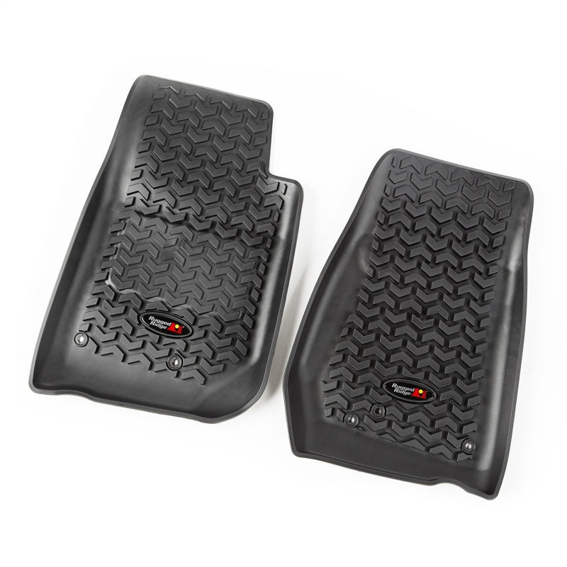 Rugged Ridge Floor Liner Front Black 2007-2018 Jeep Wrangler Unlimited JK 4 Dr - View 2 | Dirty Garage