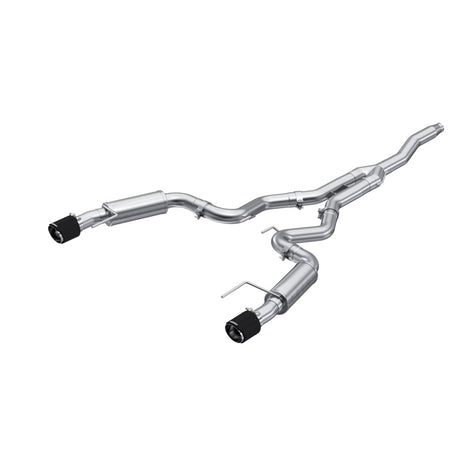 2019-2022 Mustang 2.3 EcoBoost 3" Cat-Back Dual Split Rear 4.5" Carbon Fiber Tips Race | Dirty Garage