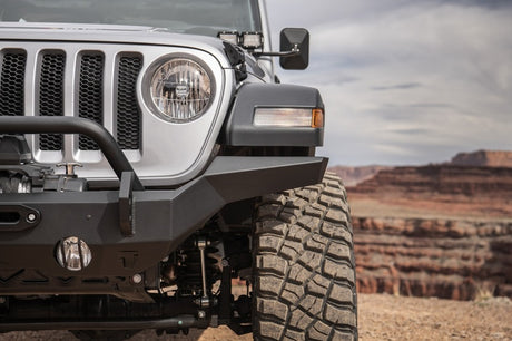 Rugged Ridge HD Bumper Full Width Front 07-18 Jeep Wrangler JK 18-20 Jeep Wrangler JL 2020 JT - View 6 | Dirty Garage