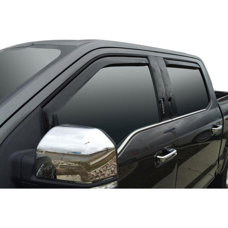 2015-2026 F-150 / Super Duty Super-Crew Wade In-Channel Smoke Wind Deflector 4-Piece - View 2 | Dirty Garage
