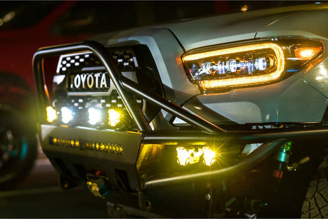 Universal 2.0 NCS 4Banger LED Yellow Pod Set (BAF006.2Y) - View 2 | Dirty Garage