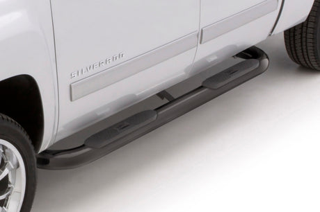 2019 Silverado 1500 Crew Cab 4" Black Oval Curved Steel Nerf Bars - Pair - View 2 | Dirty Garage