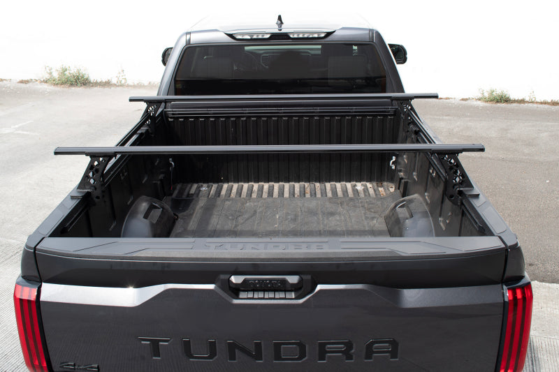 Go Rhino 15-22 Ford F-150 / 19-22 RAM 1500 / 07-21 Toyota Tundra XRS Cross Bars Kit - Tex. Blk - View 4 | Dirty Garage