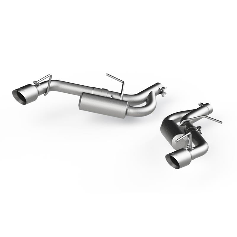 2016-2019 Camaro 2.5" Aluminum Non NPP Axle Back Exhaust System 4" Dual Wall Tips - View 3 | Dirty Garage